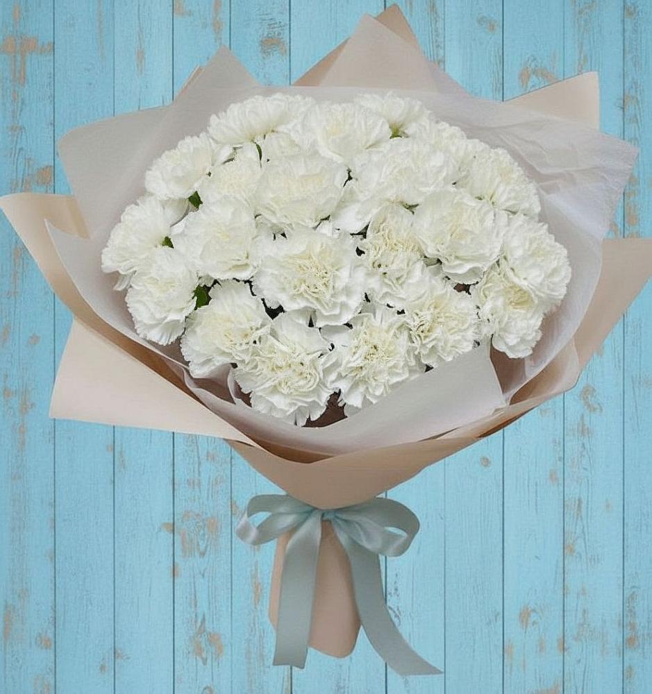 Букет цветов из: Гвоздики в Лебяжьем Ленинградской области