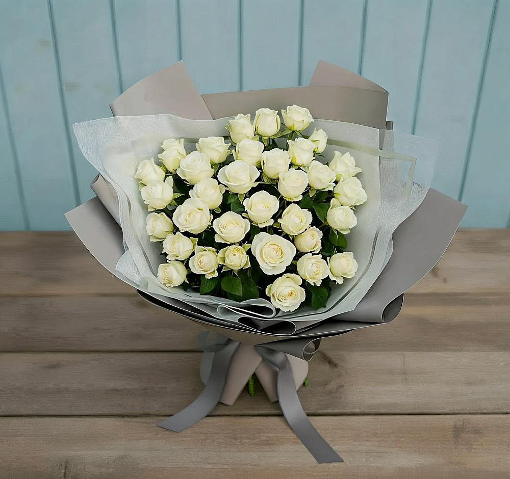Букет Белоснежная нежность в Лебяжьем Ленинградской области