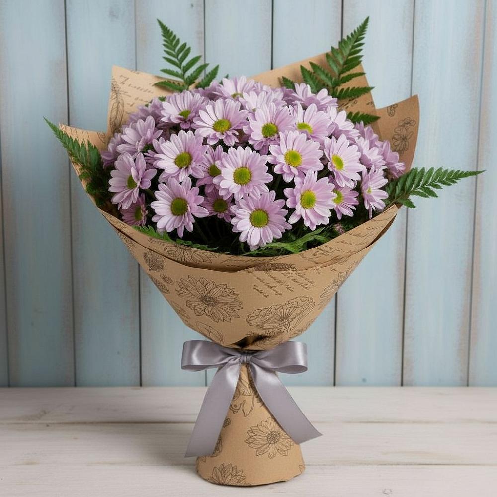 Букет цветов из: Хризантемы в Лебяжьем Ленинградской области