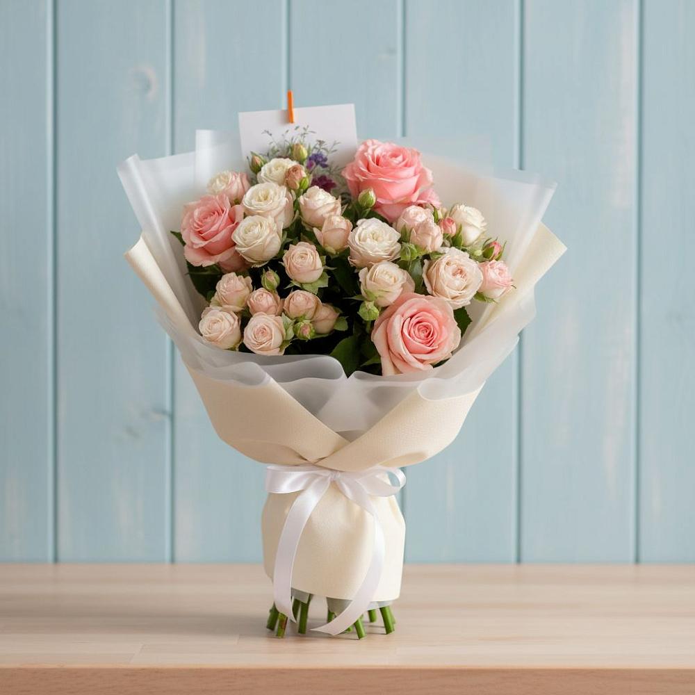 Букет цветов из: Розы в Лебяжьем Ленинградской области