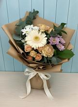 Букет цветов из:  Герберы и Хризантемы в Лебяжьем Ленинградской области