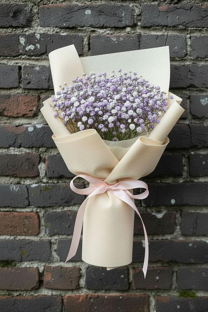 Букет цветов из: Гипсофила в Лебяжьем Ленинградской области