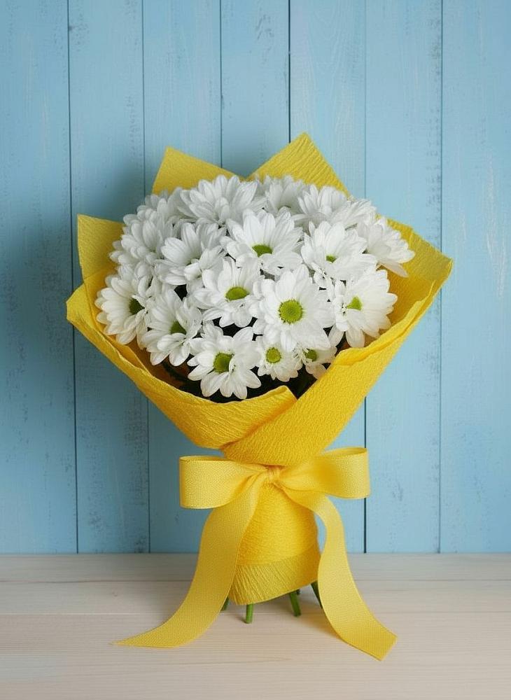 Букет цветов из: Хризантемы в Лебяжьем Ленинградской области