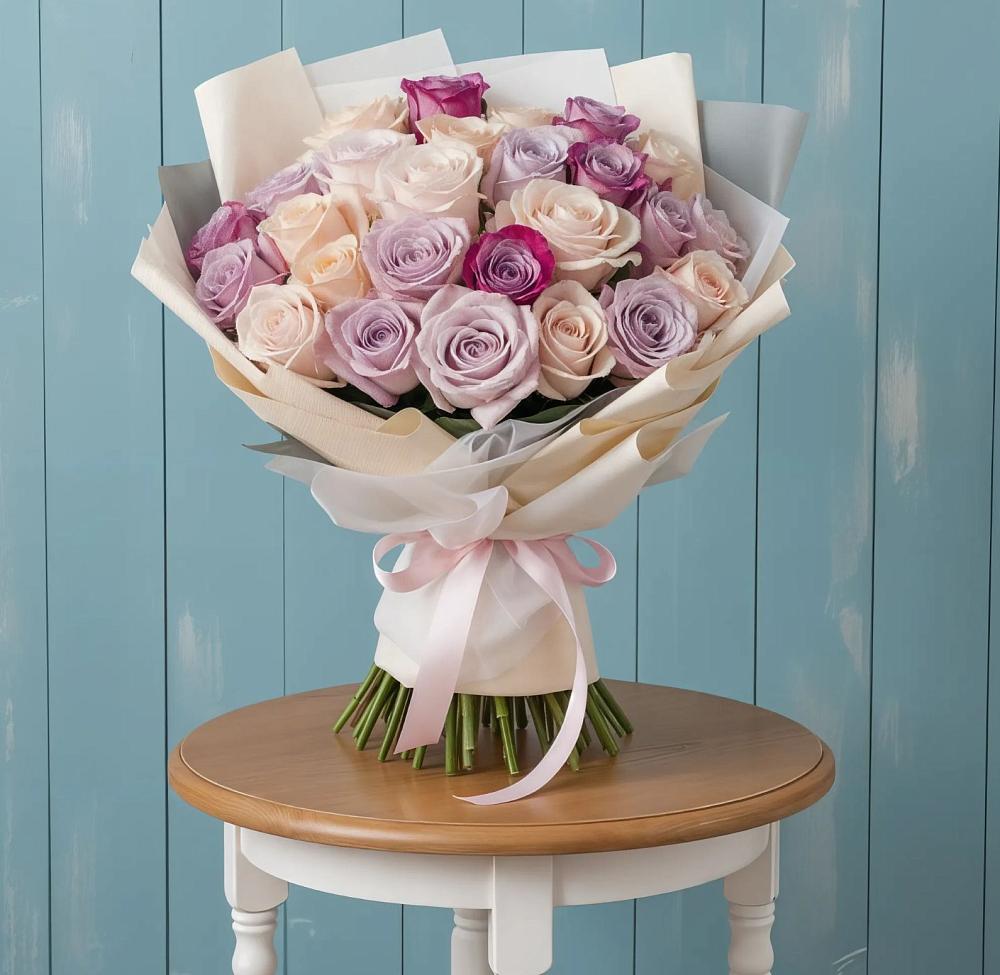 Букет цветов из: Розы в Лебяжьем Ленинградской области