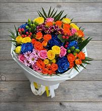 Букет цветов из:  Розы и Хризантемы в Лебяжьем Ленинградской области