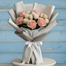 Букет цветов из:  Розы #REPLACE_PRED# Лебяжьем Ленинградской области