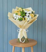 Букет цветов из:  Хризантемы и Розы #REPLACE_PRED# Лебяжьем Ленинградской области