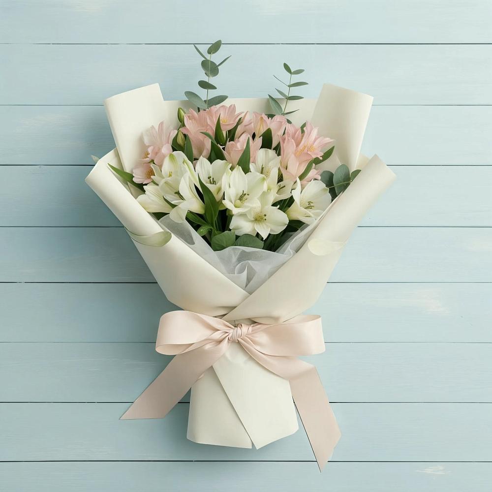 Букет цветов из: Альстромерии в Лебяжьем Ленинградской области