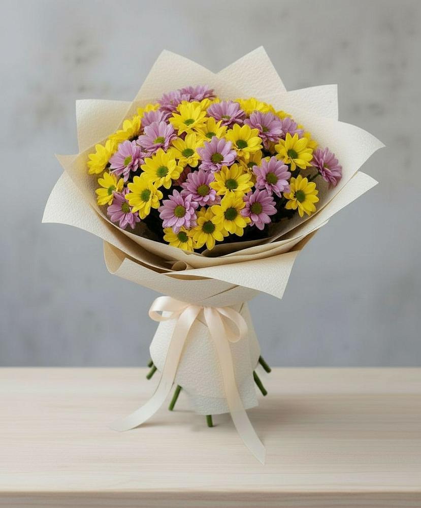 Букет цветов из: Хризантемы в Лебяжьем Ленинградской области